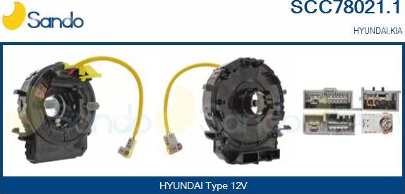 Sando SCC78021.1 - Ressort tournant, Airbag droxauto.com