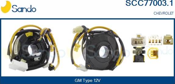 Sando SCC77003.1 - Ressort tournant, Airbag droxauto.com
