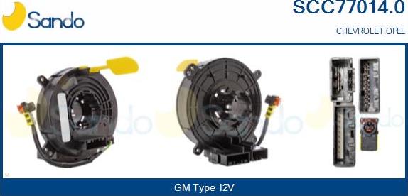 Sando SCC77014.0 - Ressort tournant, Airbag droxauto.com