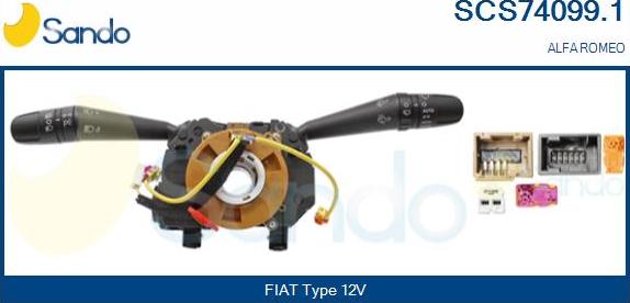 Sando SCS74099.1 - Commutateur de colonne de direction droxauto.com