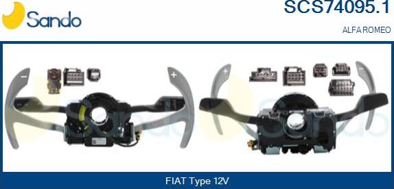 Sando SCS74095.1 - Commutateur de colonne de direction droxauto.com