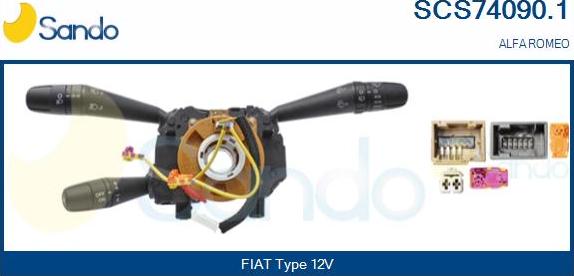 Sando SCS74090.1 - Commutateur de colonne de direction droxauto.com