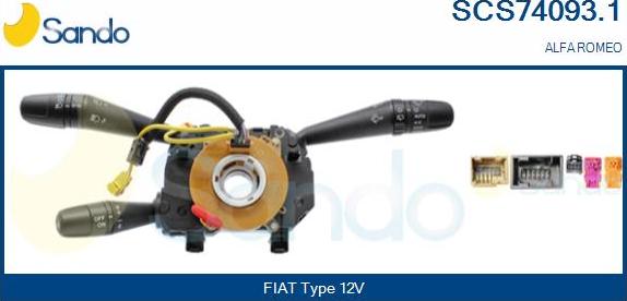 Sando SCS74093.1 - Commutateur de colonne de direction droxauto.com