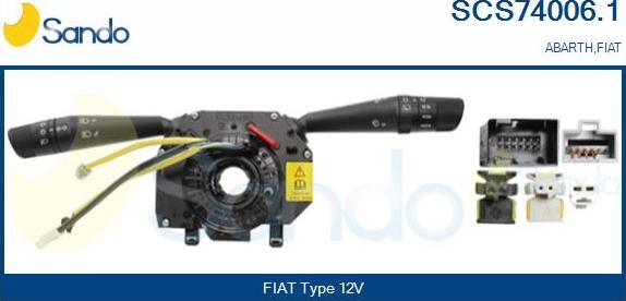 Sando SCS74006.1 - Commutateur de colonne de direction droxauto.com