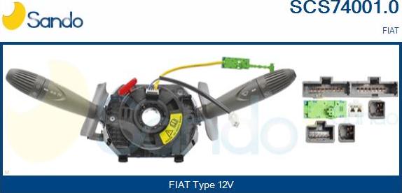 Sando SCS74001.0 - Commutateur de colonne de direction droxauto.com