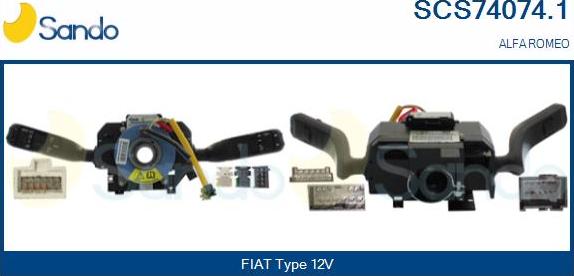 Sando SCS74074.1 - Commutateur de colonne de direction droxauto.com