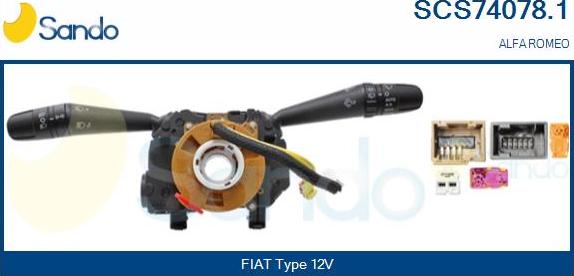 Sando SCS74078.1 - Commutateur de colonne de direction droxauto.com