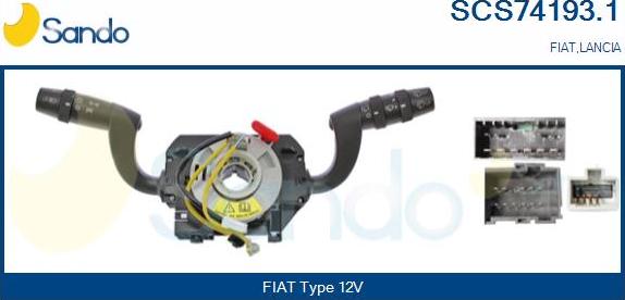 Sando SCS74193.1 - Commutateur de colonne de direction droxauto.com