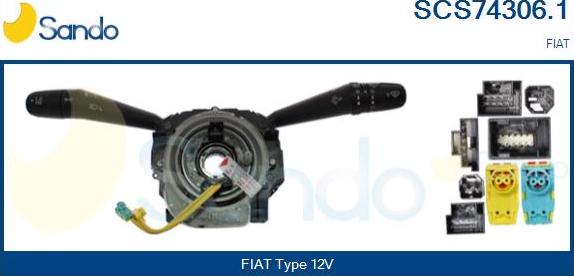 Sando SCS74306.1 - Commutateur de colonne de direction droxauto.com