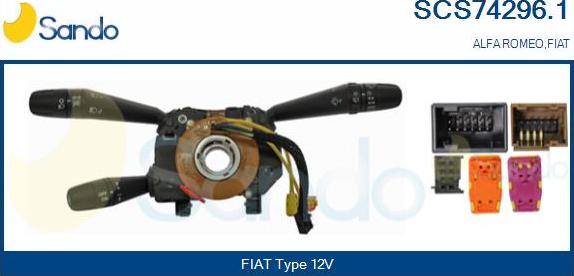 Sando SCS74296.1 - Commutateur de colonne de direction droxauto.com