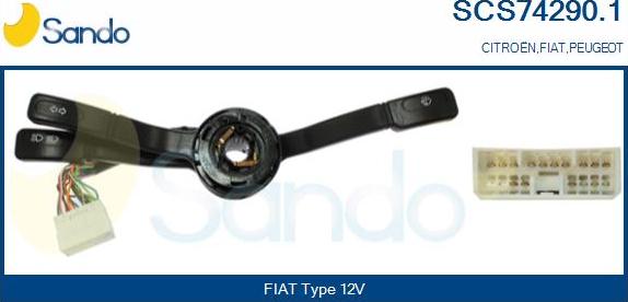 Sando SCS74290.1 - Commutateur de colonne de direction droxauto.com