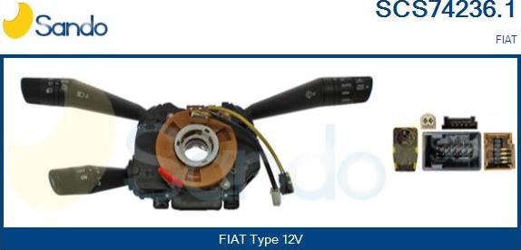 Sando SCS74236.1 - Commutateur de colonne de direction droxauto.com