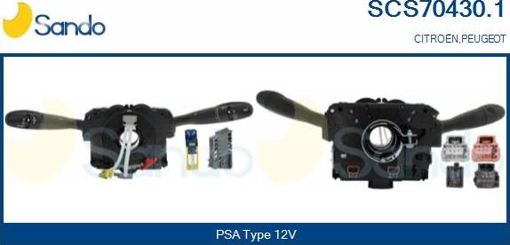 Sando SCS70430.1 - Commutateur de colonne de direction droxauto.com