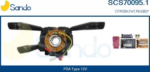 Sando SCS70095.1 - Commutateur de colonne de direction droxauto.com