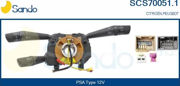 Sando SCS70051.1 - Commutateur de colonne de direction droxauto.com