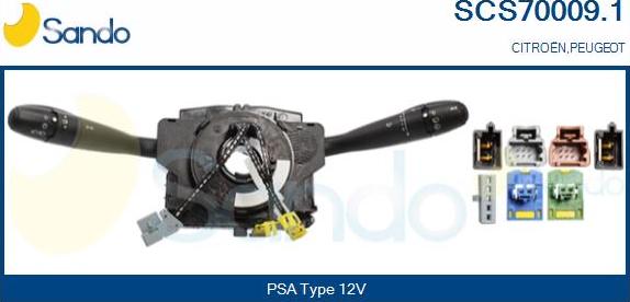 Sando SCS70009.1 - Commutateur de colonne de direction droxauto.com