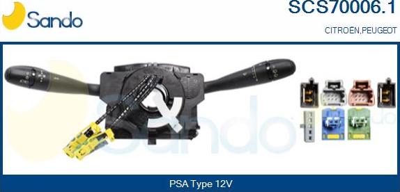 Sando SCS70006.1 - Commutateur de colonne de direction droxauto.com