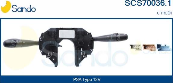 Sando SCS70036.1 - Commutateur de colonne de direction droxauto.com