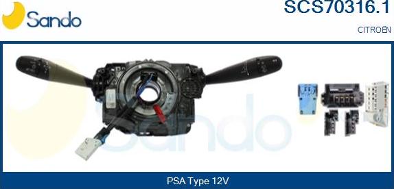 Sando SCS70316.1 - Commutateur de colonne de direction droxauto.com