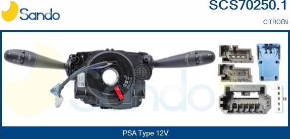 Sando SCS70250.1 - Commutateur de colonne de direction droxauto.com