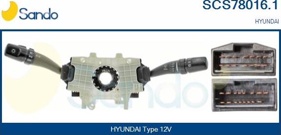 Sando SCS78016.1 - Commutateur de colonne de direction droxauto.com