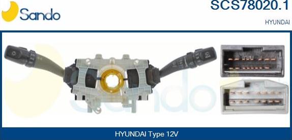 Sando SCS78020.1 - Commutateur de colonne de direction droxauto.com