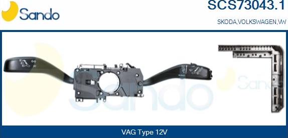 Sando SCS73043.1 - Commutateur de colonne de direction droxauto.com