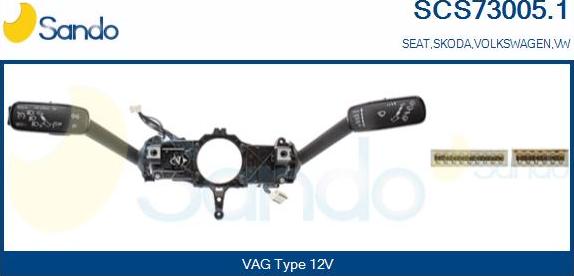 Sando SCS73005.1 - Commutateur de colonne de direction droxauto.com