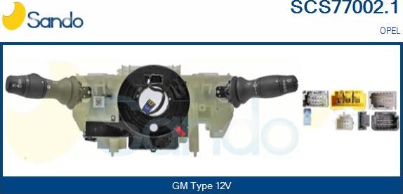 Sando SCS77002.1 - Commutateur de colonne de direction droxauto.com