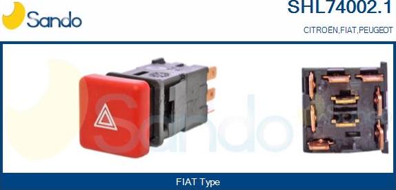 Sando SHL74002.1 - Interrupteur de signal de détresse droxauto.com