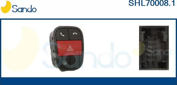 Sando SHL70008.1 - Interrupteur de signal de détresse droxauto.com