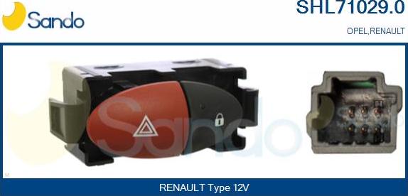 Sando SHL71029.0 - Interrupteur de signal de détresse droxauto.com