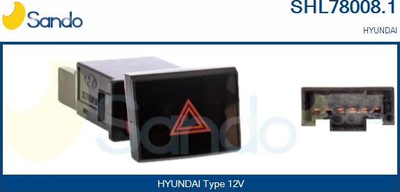 Sando SHL78008.1 - Interrupteur de signal de détresse droxauto.com