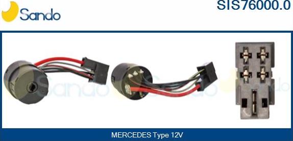 Sando SIS76000.0 - Interrupteur d'allumage / de démarreur droxauto.com