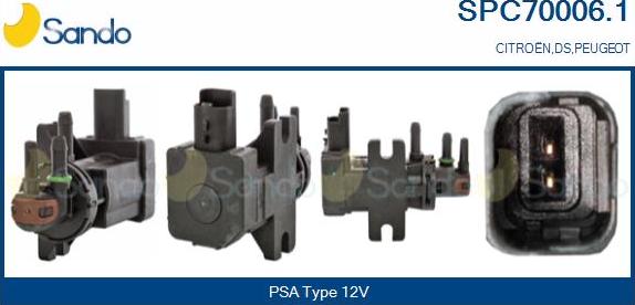 Sando SPC70006.1 - Transmetteur de pression, contrôle des gaz d'échappement droxauto.com