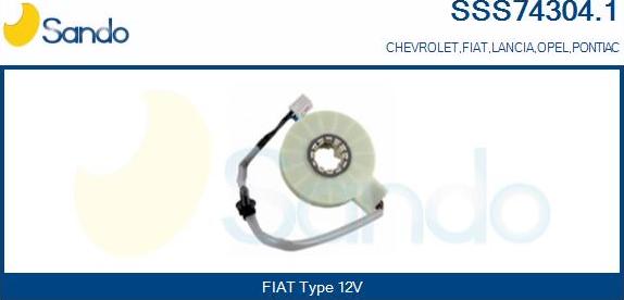 Sando SSS74304.1 - Détecteur de l'angle de braquage droxauto.com
