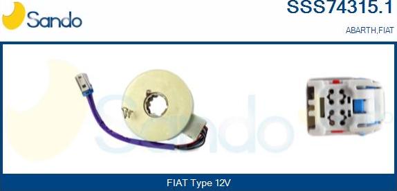 Sando SSS74315.1 - Détecteur de l'angle de braquage droxauto.com