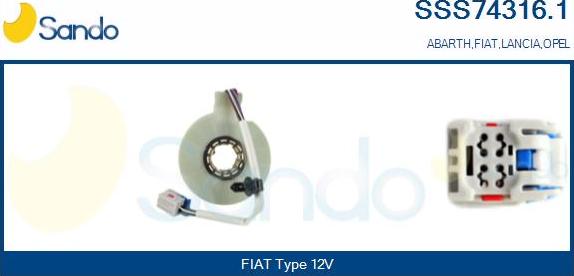 Sando SSS74316.1 - Détecteur de l'angle de braquage droxauto.com