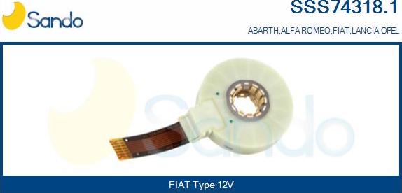 Sando SSS74318.1 - Détecteur de l'angle de braquage droxauto.com