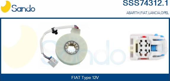 Sando SSS74312.1 - Détecteur de l'angle de braquage droxauto.com