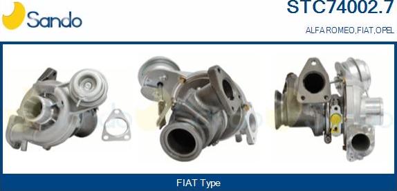 Sando STC74002.7 - Turbocompresseur, suralimentation droxauto.com