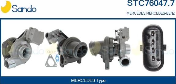 Sando STC76047.7 - Turbocompresseur, suralimentation droxauto.com