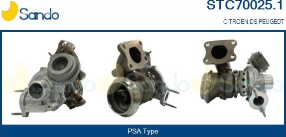 Sando STC70025.1 - Turbocompresseur, suralimentation droxauto.com