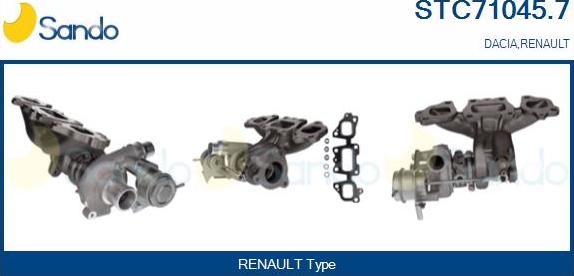 Sando STC71045.7 - Turbocompresseur, suralimentation droxauto.com