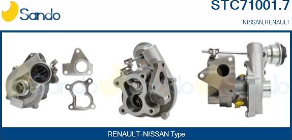 Sando STC71001.7 - Turbocompresseur, suralimentation droxauto.com