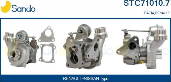 Sando STC71010.7 - Turbocompresseur, suralimentation droxauto.com