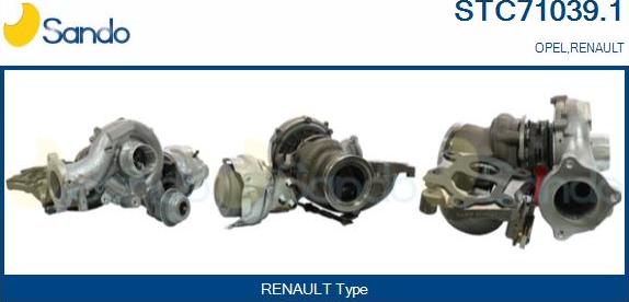Sando STC71039.1 - Turbocompresseur, suralimentation droxauto.com