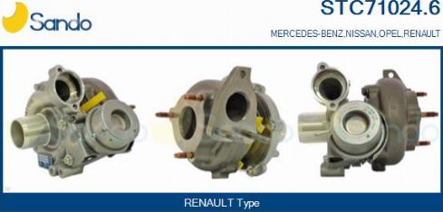 Sando STC71024.6 - Turbocompresseur, suralimentation droxauto.com