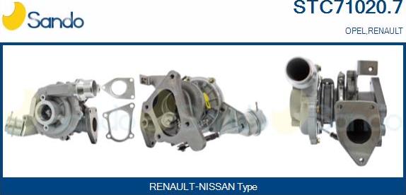 Sando STC71020.7 - Turbocompresseur, suralimentation droxauto.com