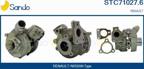 Sando STC71027.6 - Turbocompresseur, suralimentation droxauto.com